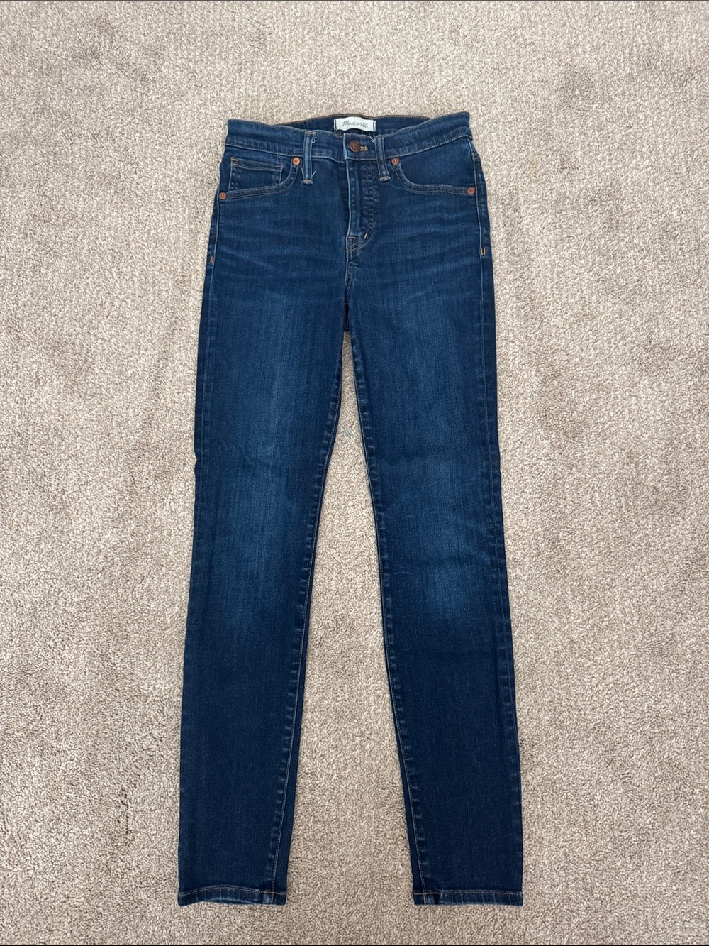 Madewell Dark Blue High-Rise Skinny Jeans